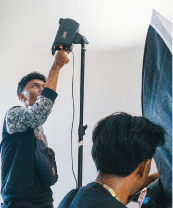 Behind the scenes
